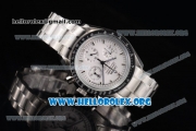 Omega Speedmaster Apollo 13 Silver Snoopy Award Limited Edition Copy Venus 75 Manual Winding Stainless Steel Case/Bracelet with White Dial and Stick Markers (EF)