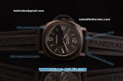 Panerai Special Edition 2002 Luminor Marina Left Handed Swiss ETA 6497 Manual Winding PVD Case with Black Dial and Black Rubber Strap - 1:1 Original