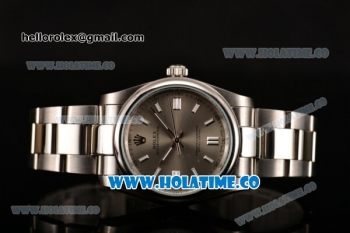 Rolex Air King Asia Automatic Full Steel with Grey Dial and White Stick Markers