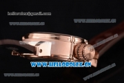 U-Boat Chimera Automatic Asia ST25 Automatic Rose Gold Case White Dial Rose Gold Markers and Brown Leather Strap