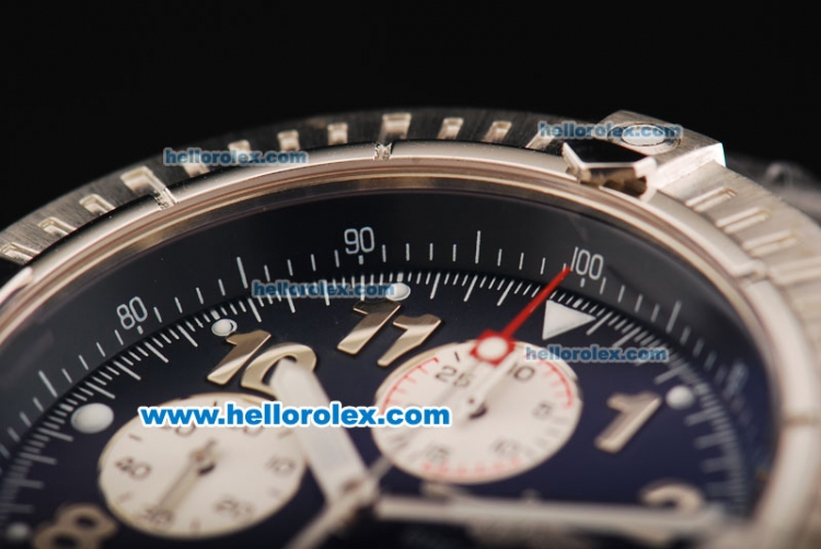 Breitling Avenger Swiss Valjoux 7750 Automatic Movement Full Steel with Black Dial and Arabic Numerals - Click Image to Close