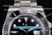 Rolex Submariner Swiss ETA 2836 Automatic Stainless Steel Case/Bracelet with Black Dial Dot Markers - 1:1 (J12)