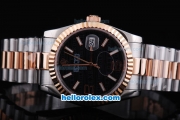 Rolex Datejust Automatic with Rose Gold Case and Black Dial