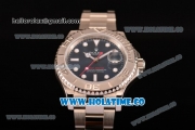 Rolex Yachtmaster I Clone Rolex 3135 Automatic Full Steel with Blue Dial and White Markers (J12)