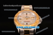 Rolex Yachtmaster Swiss ETA 2836 Automatic Movement 18K Gold Never Fade with Diamond Markers and White Dial-Two Tone