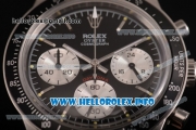 Rolex Daytona Vintage Chrono Miyota OS20 Quartz Steel Case/Bracelet with Stick Markers and Black Dial