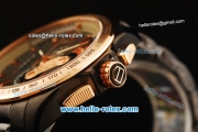 Tag Heuer Grand Carrera Calibre 36 Chronograph Quartz Movement PVD Case with Rose Gold Bezel and PVD Strap