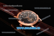 Vacheron Constantin Patrimony Tourbillon Swiss ETA 2824 Automatic Rose Gold Case with Black Dial and Diamonds Markers