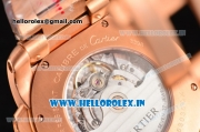 Cartier Calibre De Swiss ETA 2824 Automatic Full Rose Gold with Roman Numeral Markers and Rose Gold Dial