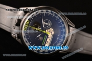 Tag Heuer Mikrogirder 2000 Chrono Miyota Quartz PVD Case with Black Dial and Rubber Strap - Green Second Hand