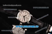 Mido Commander Miyota Quartz Steel Case with Black Leather Strap and White Dial