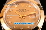 Rolex Datejust II Asia 2813 Automatic Steel/Yellow Gold Case with Diamonds Markers and Yellow Gold Dial