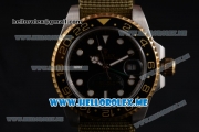 Rolex GMT-Master II Asia 2813 Automatic Steel Case with Black Dial and Army Green Nylon Strap Dot Markers