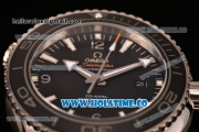 Omega Planet Ocean Clone 8500 Automatic Steel Case/Bracelet with Black Dial and White Stick Markers (EF)
