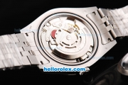 Rolex Datejust II Oyster Perpetual Automatic Movement White waviness Dial with Black Rome Numeral Marker and SS Strap
