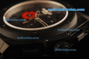 Hublot King Power Chronograph Swiss Valjoux 7750 Automatic Movement PVD Case with Black Bezel and Black Rubber Strap