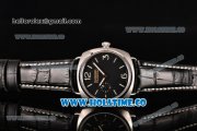 Panerai Radiomir PAM 337 Clone P.999 Manual Winding Steel Case with Black Dial Stick/Arabic Numeral Markers and Black Leather Strap (KW)