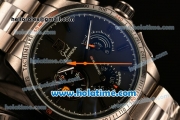 Tag Heuer Grand Carrera Calibre 36 Chrono Miyota Quartz Full Steel with Black Dial and Stick Markers