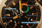 Hublot King Power F1 Swiss Valjoux 7750 Automatic Steel Case with Black Dial and Black Rubber Strap