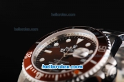 Rolex Submariner Swiss ETA 2836 Automatic Movement Full Steel with Brown Dial and Brown Bezel
