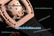 Richard Mille RM 52-01 Swiss ETA 2671 Automatic Rose Gold/Diamond Case with Black Rubber Bracelet White Markers and Skeleton Dial - 1:1 Original