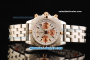 Breitling Chronomat B01 Swiss Valjoux 7750 Automatic Movement Full Steel with White Dial - Three RG Subdials