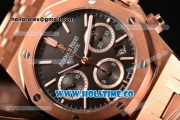 Audemars Piguet Royal Oak Chrono 41MM Swiss Valjoux 7750 Automatic Full Rose Gold with Black Dial and Stick Markers (EF)