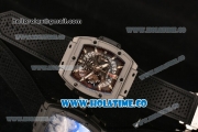 Hublot MP-06 Senna Chrono Miyota OS20 Quartz Steel Case with Skeleton Dial and White Stick Markers