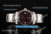 Rolex Air King Asia Automatic Full Steel with Purple Dial and White Stick Markers