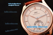 IWC Portuguese Vintage Swiss ETA 2836 Automartic Rose Gold Case with White Dial and Numeral/Stick Markers