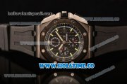 Audemars Piguet Royal Oak Offshore Chrono Clone AP Calibre 3126 Automatic PVD Case with Black Dial and Green Stick Markers (EF)