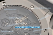 Hublot Big Bang Aero Bang Chrono Swiss Valjoux 7750 Automatic Steel Case with Stick Markers and Skeleton Dial