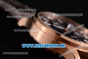 IWC Big Pilot Clone IWC 521111 Automatic Rose Gold Case with Blue Dial and Brown Leather Strap Arabic Numeral Markers