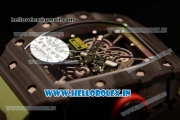 Richard Mille RM35-02 Japanese Miyota 9015 Automatic Carbon Fiber Case Skeleton Dial With Dots Markers Camouflage Rubber Strap - 1:1 Original(KV)