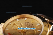 Rolex Daytona II Automatic Movement Full Gold with Stick Markers and Gold Dial