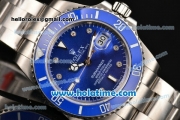 Rolex Submariner Asia 2813 Automatic Full Steel with Blue Dial and Ceramic Bezel