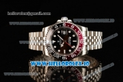 Rolex GTM-Master II 2836 Automatic Steel Case with Black Dial Dots Markers and Steel Bracelet