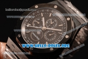 Audemars Piguet Royal Oak Perpetual Calendar Asia Automatic PVD Case with Black Dial and PVD Bracelet