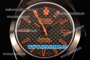 Rolex Milgauss Asia Automatic Full PVD with Orange Stick Markers and Black Dial