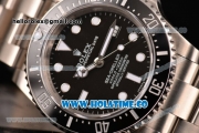 Rolex Sea-Dweller Swiss ETA 2836 Automatic Steel Case/Bracelet with White Dot Markers and Black Dial - 1:1 Original (NOOB)