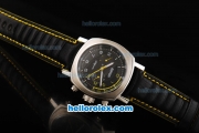 Ferrari California Automatic Movement Black Dial with Numeral Markers and Yellow Second Hand