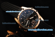 Chopard Classic Racing Singapore GP Chronograph Quartz Movement Rose Gold Case with Black Dial and Black Rubber Strap