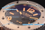 U-Boat Classico U-42 Asia 6497 Manual Winding Steel Case with Black Dial and Orange Markers - ETA Coating