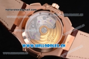 Patek Philippe Nautilus Clone PP 315 Automatic Rose Gold Case with Brown Dial Stick/Arabic Numeral Markers and Brown Leather Strap (BP)