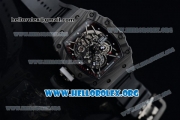 1:1 Richard Mille RM 35-02 RAFAEL NADA Japanese Miyota 9015 Automatic Black PVD Case with Skeleton Dial White Crown Black Rubber Strap
