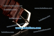 Patek Philippe Calatrava Miyota OS2035 Quartz Steel Case with Brown Dial and Stick Markers