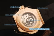 Hublot King Power F1 Limited Edition Chronograph Swiss Valjoux 7750 Automatic Movement Rose Gold Case with Black Dial and Black Rubber Strap
