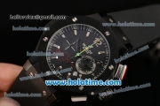 Hublot Big Bang Ayrton Senna Chronograph Miyota Quartz Movement PVD Case with Black Dial and Black Rubber Strap