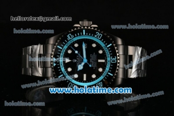 Rolex Sea-Dweller Deepsea Asia 2813 Automatic Full PVD with Black Dial and Blue Diver Index