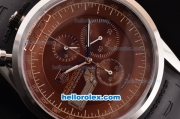 Tag Heuer Mikrogirder 2000 Chronograph Miyota Quartz Steel Case with Brown Dial and Black Rubber Strap